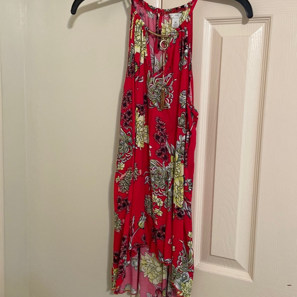 High-low spaghetti strap top